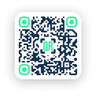 Generated QR code with square dot pattern
