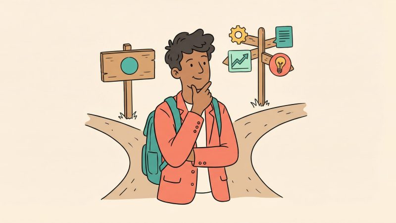 Person choosing between static or dynammic qr code